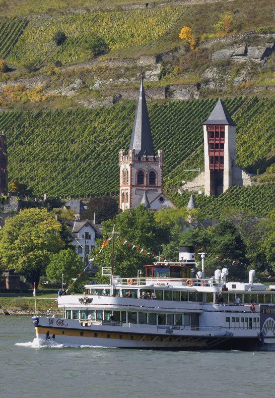 Der historische Rheindampfer Goethe bei Bacharach | © Romantischer Rhein Tourismus GmbH, Friedrich Gier