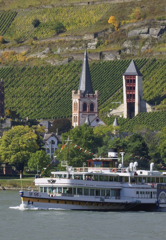 Der historische Rheindampfer Goethe bei Bacharach | © Romantischer Rhein Tourismus GmbH, Friedrich Gier Der historische Rheindampfer Goethe bei Bacharach | © Romantischer Rhein Tourismus GmbH, Friedrich Gier
