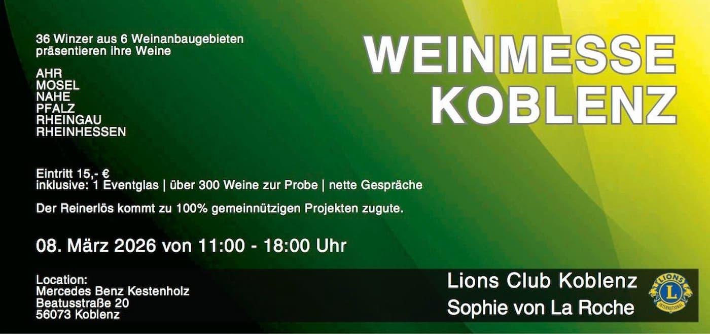 Weinmesse Koblenz | &copy; LC Koblenz Sophie von La Roche