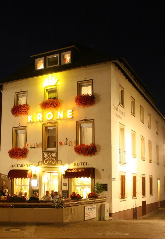 Hotel Krone bei Nacht | © Hotel Krone Rüdesheim