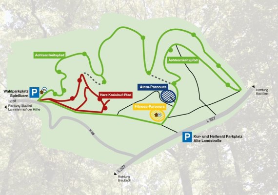Überblick der Pfade | © Stadt Lahnstein Überblick der Pfade | © Stadt Lahnstein