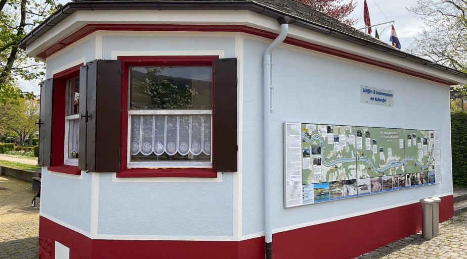 Lotsenmuseum mit Infotafel | © Ulrich Kunkel Binger Schifferverein e.V. Lotsenmuseum mit Infotafel | © Ulrich Kunkel Binger Schifferverein e.V.