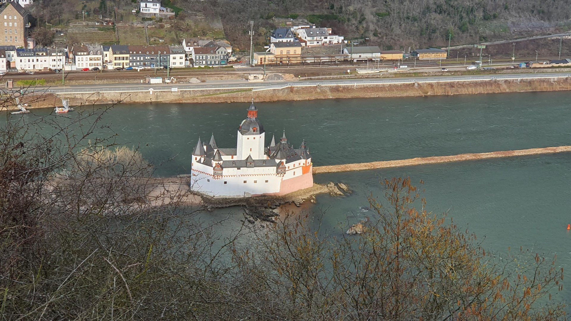 Blick auf die Pfalz bei Kaub | © TI Hunsrück-Mittelrhein Blick auf die Pfalz bei Kaub | © TI Hunsrück-Mittelrhein