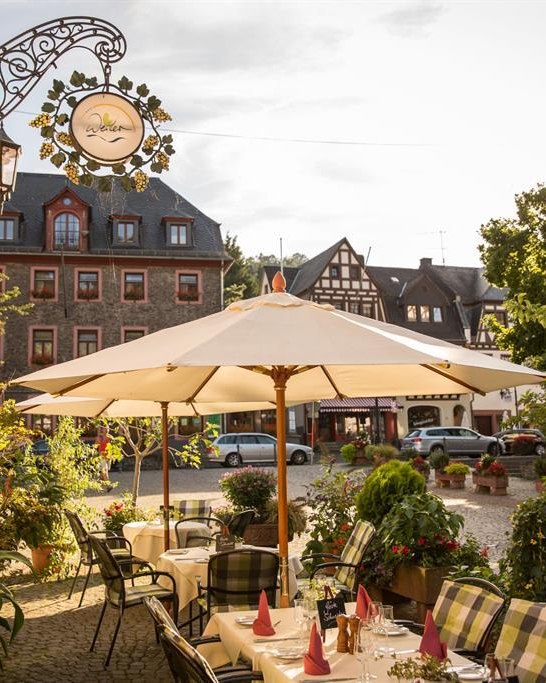 Terrasse Hotel Weinhaus Weiler Oberwesel | &copy; Weinhaus Weiler