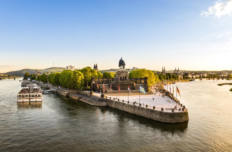 Deutsches Eck Sonnenutergang | &copy; Koblenz-Touristik GmbH / Dominik Ketz