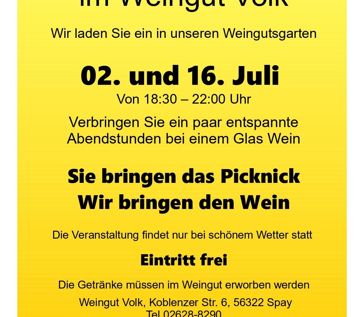 Plakat | © Weingut Volk Plakat | © Weingut Volk