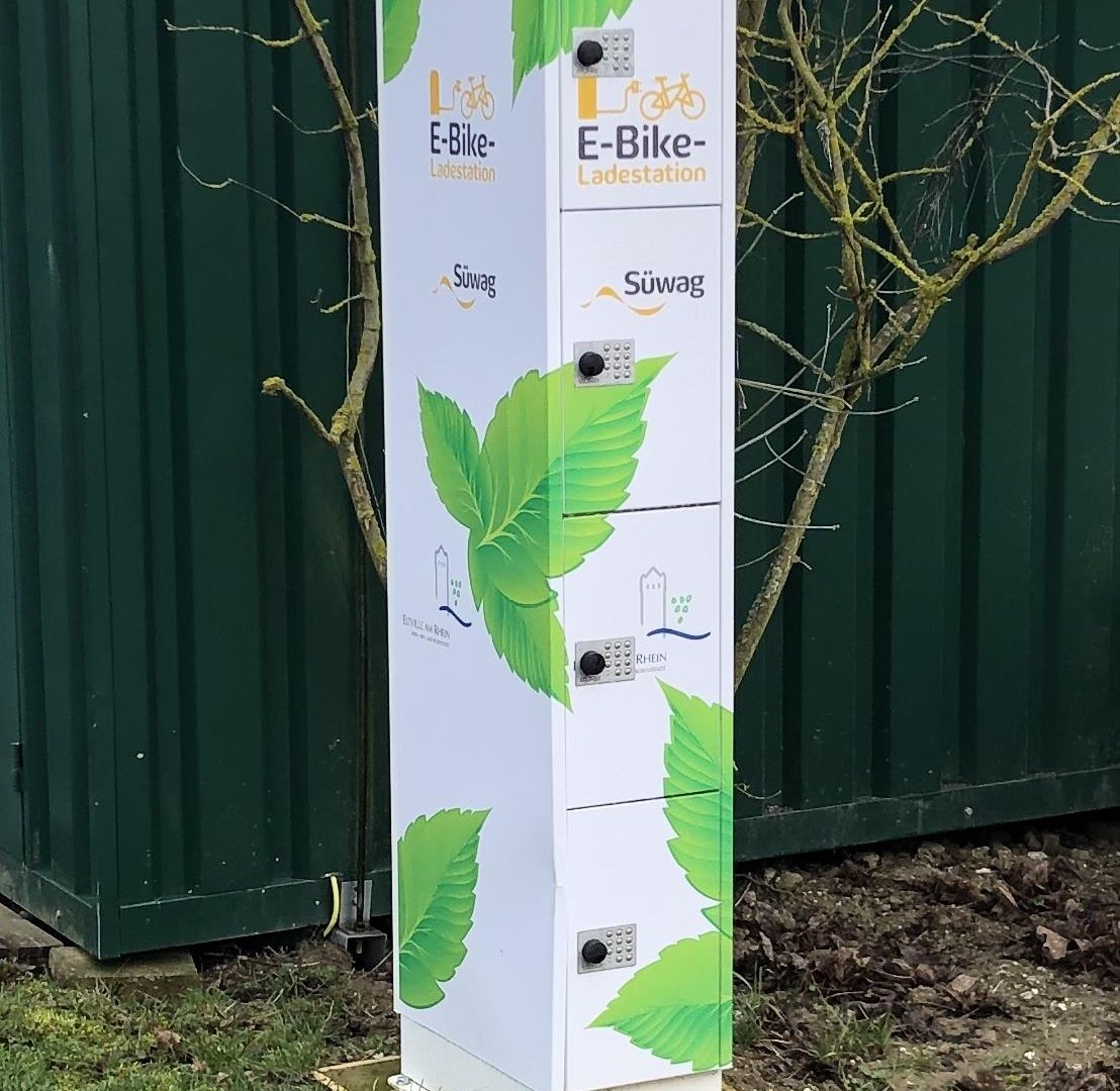 E-Bike Ladestation am Weinprobierstand | © Zweckverband Rheingau E-Bike Ladestation am Weinprobierstand | © Zweckverband Rheingau